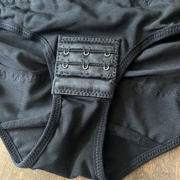 V-Neck Bodysuit Tummy Control Mesh Cross Slim Belly Body Shaper Waist Trainer - Picture 14 of 16